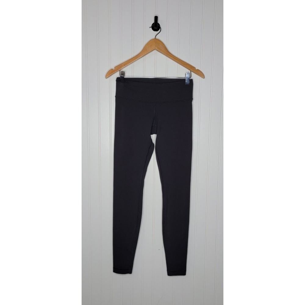 Lululemon Black Wunder Under Leggings Women's Size 4 Mid Rise Full On Luon 29"